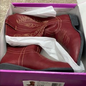 Pair of cowboy boots red